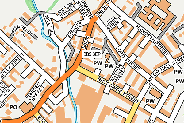 BB5 3EP map - OS OpenMap – Local (Ordnance Survey)
