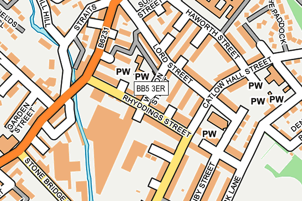 BB5 3ER map - OS OpenMap – Local (Ordnance Survey)