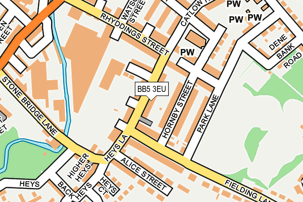 BB5 3EU map - OS OpenMap – Local (Ordnance Survey)