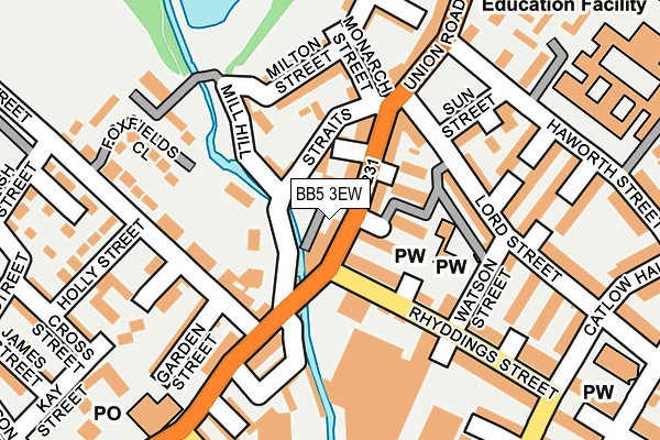 BB5 3EW map - OS OpenMap – Local (Ordnance Survey)