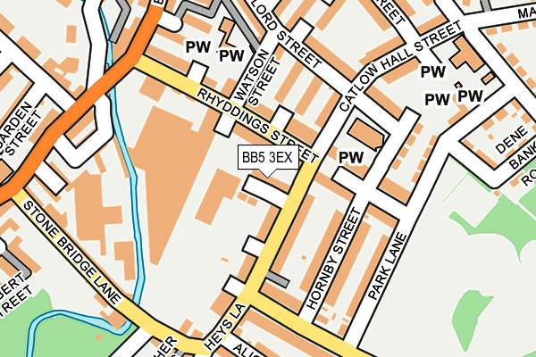 BB5 3EX map - OS OpenMap – Local (Ordnance Survey)