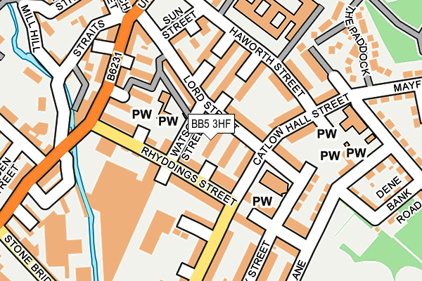 BB5 3HF map - OS OpenMap – Local (Ordnance Survey)