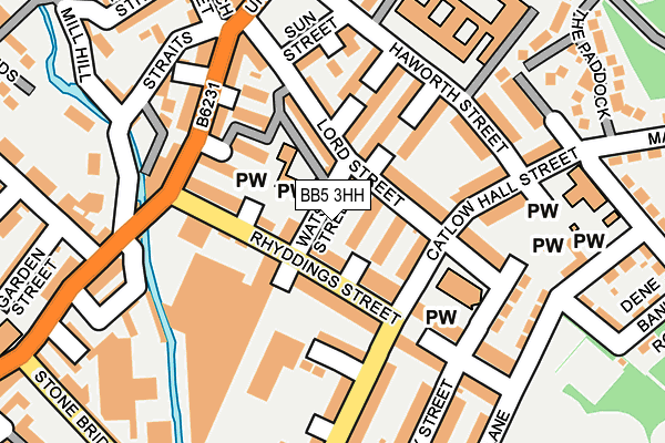BB5 3HH map - OS OpenMap – Local (Ordnance Survey)