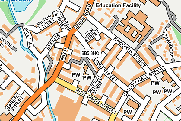 BB5 3HQ map - OS OpenMap – Local (Ordnance Survey)