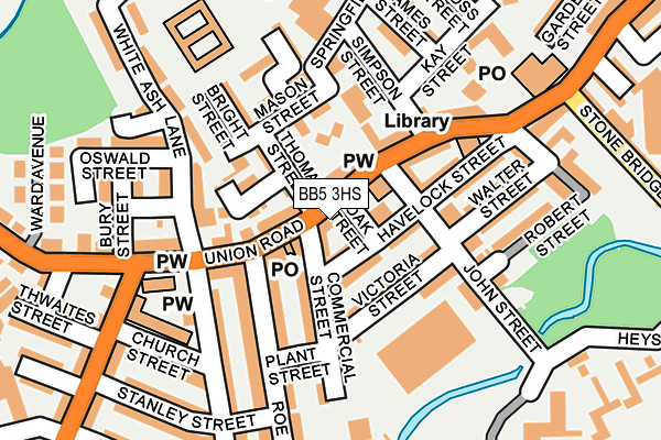 BB5 3HS map - OS OpenMap – Local (Ordnance Survey)