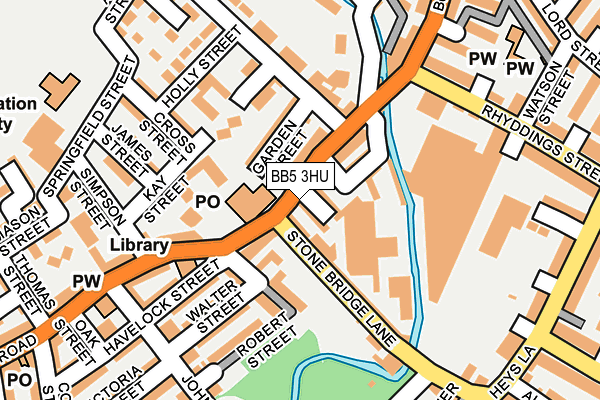 BB5 3HU map - OS OpenMap – Local (Ordnance Survey)