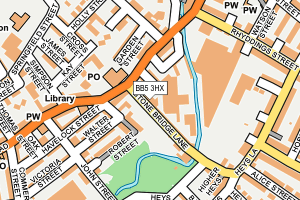 BB5 3HX map - OS OpenMap – Local (Ordnance Survey)