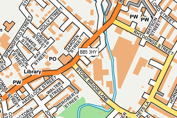 BB5 3HY map - OS OpenMap – Local (Ordnance Survey)