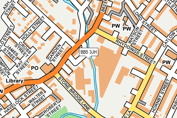 BB5 3JH map - OS OpenMap – Local (Ordnance Survey)