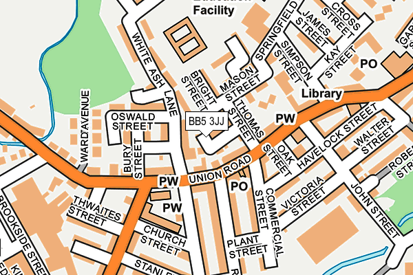 BB5 3JJ map - OS OpenMap – Local (Ordnance Survey)