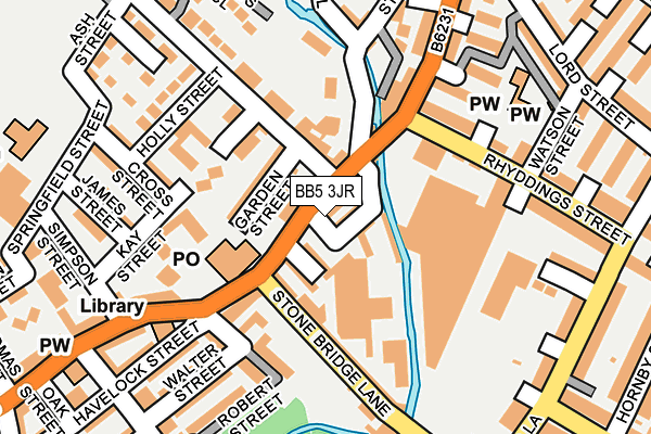BB5 3JR map - OS OpenMap – Local (Ordnance Survey)