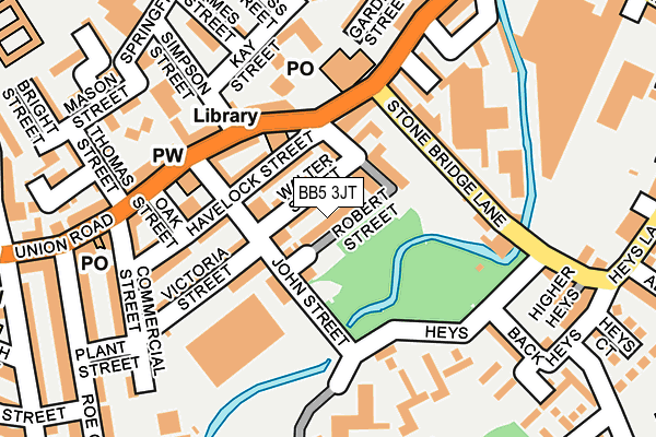 BB5 3JT map - OS OpenMap – Local (Ordnance Survey)
