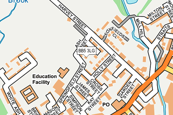 BB5 3LG map - OS OpenMap – Local (Ordnance Survey)