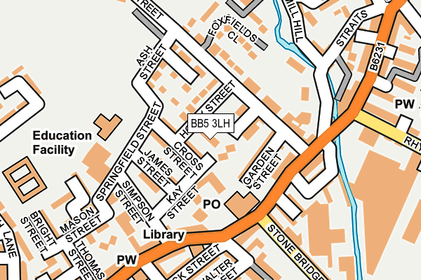 BB5 3LH map - OS OpenMap – Local (Ordnance Survey)