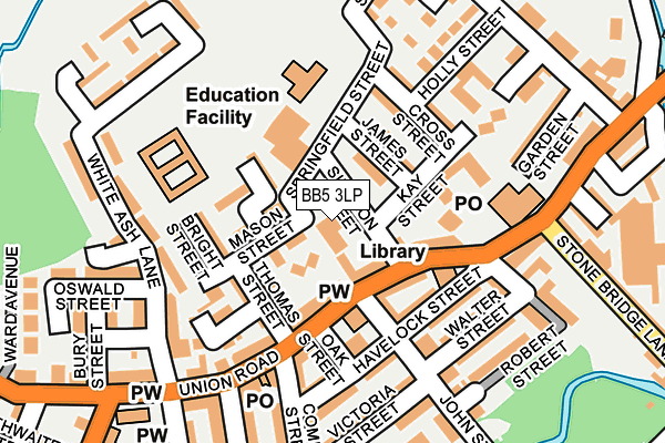 BB5 3LP map - OS OpenMap – Local (Ordnance Survey)
