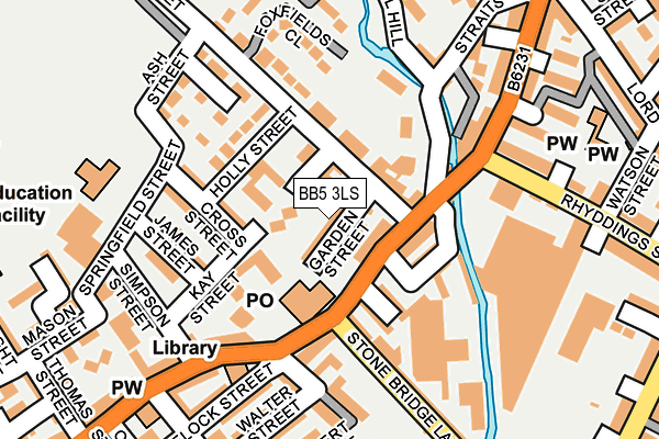 BB5 3LS map - OS OpenMap – Local (Ordnance Survey)