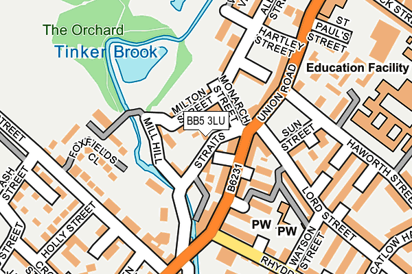 BB5 3LU map - OS OpenMap – Local (Ordnance Survey)