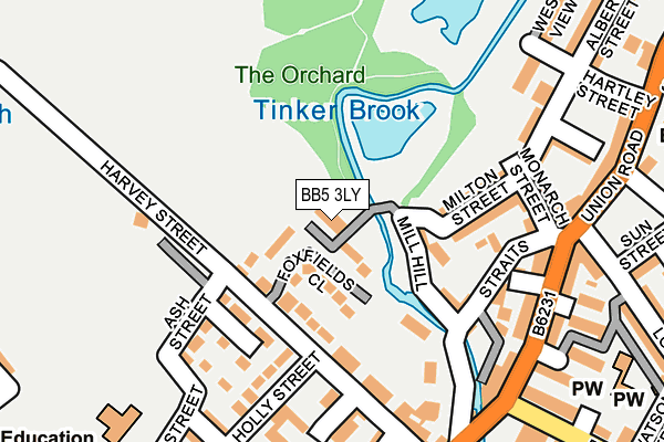 BB5 3LY map - OS OpenMap – Local (Ordnance Survey)