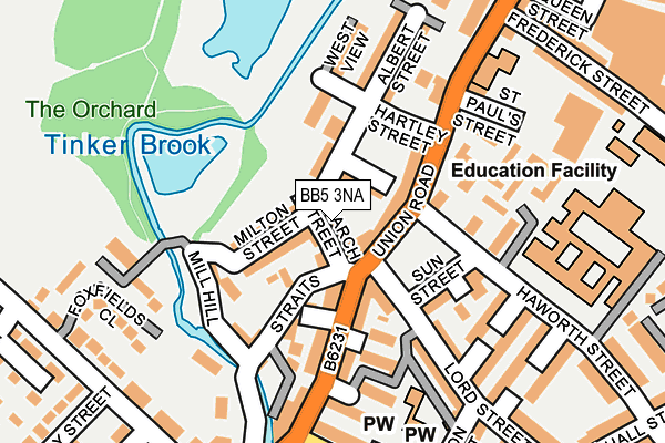 BB5 3NA map - OS OpenMap – Local (Ordnance Survey)