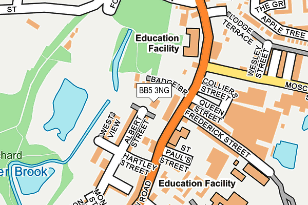 BB5 3NG map - OS OpenMap – Local (Ordnance Survey)