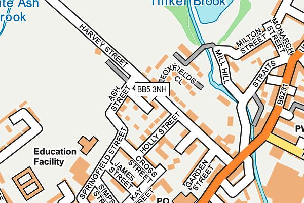 BB5 3NH map - OS OpenMap – Local (Ordnance Survey)