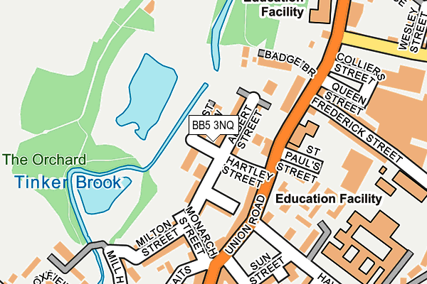 BB5 3NQ map - OS OpenMap – Local (Ordnance Survey)