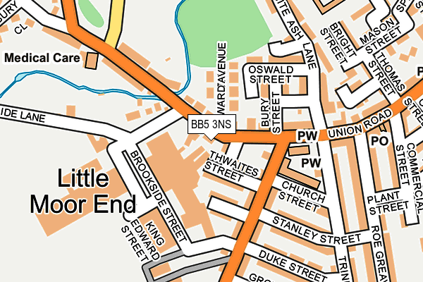 BB5 3NS map - OS OpenMap – Local (Ordnance Survey)