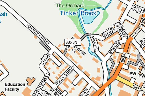 BB5 3NT map - OS OpenMap – Local (Ordnance Survey)