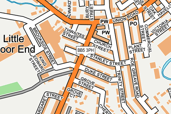 BB5 3PH map - OS OpenMap – Local (Ordnance Survey)