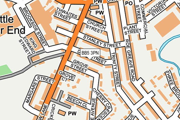 BB5 3PN map - OS OpenMap – Local (Ordnance Survey)