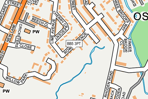 BB5 3PT map - OS OpenMap – Local (Ordnance Survey)