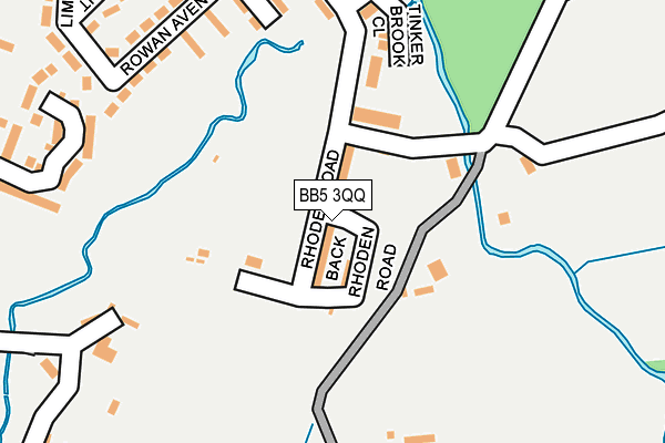 BB5 3QQ map - OS OpenMap – Local (Ordnance Survey)