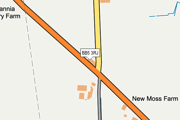 BB5 3RJ map - OS OpenMap – Local (Ordnance Survey)