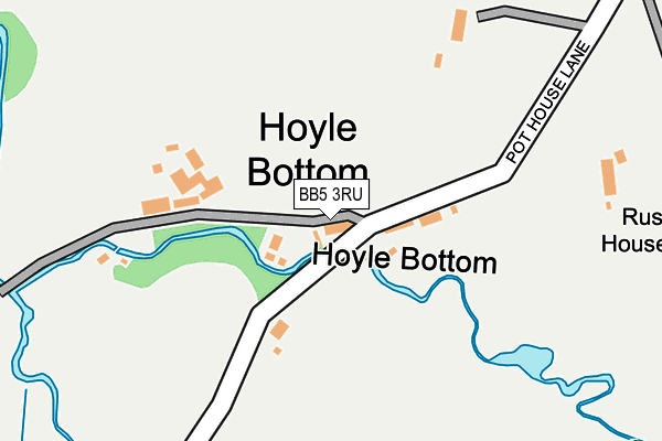 BB5 3RU map - OS OpenMap – Local (Ordnance Survey)