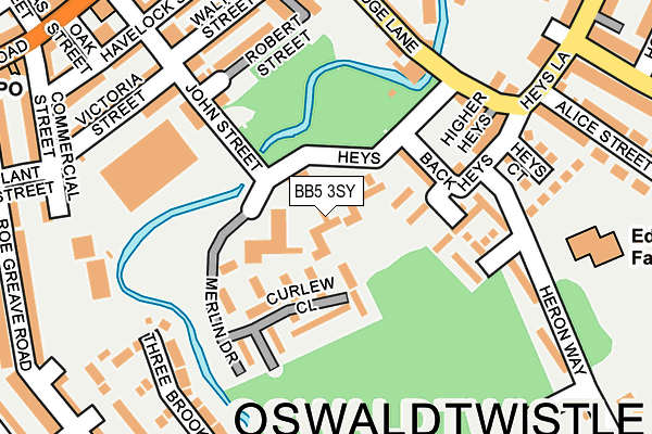BB5 3SY map - OS OpenMap – Local (Ordnance Survey)