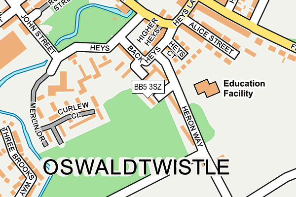 BB5 3SZ map - OS OpenMap – Local (Ordnance Survey)