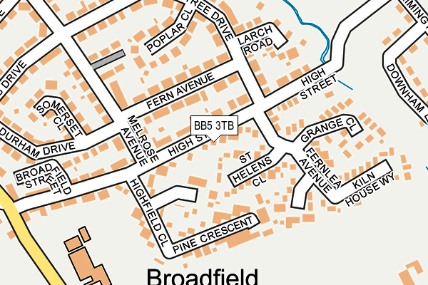 BB5 3TB map - OS OpenMap – Local (Ordnance Survey)