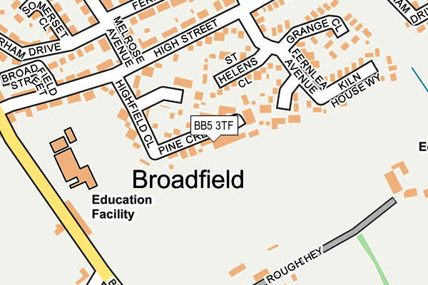 BB5 3TF map - OS OpenMap – Local (Ordnance Survey)