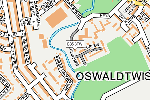 BB5 3TW map - OS OpenMap – Local (Ordnance Survey)