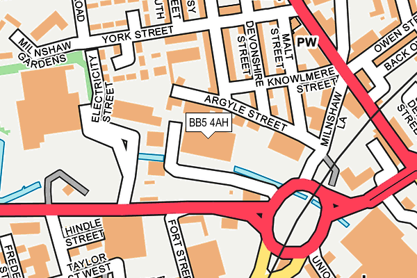 BB5 4AH map - OS OpenMap – Local (Ordnance Survey)