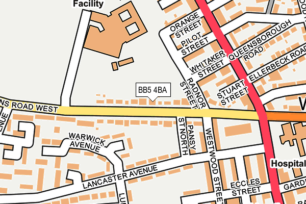 BB5 4BA map - OS OpenMap – Local (Ordnance Survey)