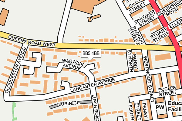 BB5 4BB map - OS OpenMap – Local (Ordnance Survey)