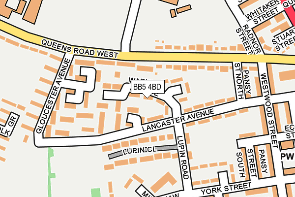 BB5 4BD map - OS OpenMap – Local (Ordnance Survey)