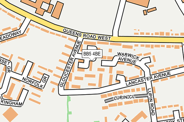 BB5 4BE map - OS OpenMap – Local (Ordnance Survey)