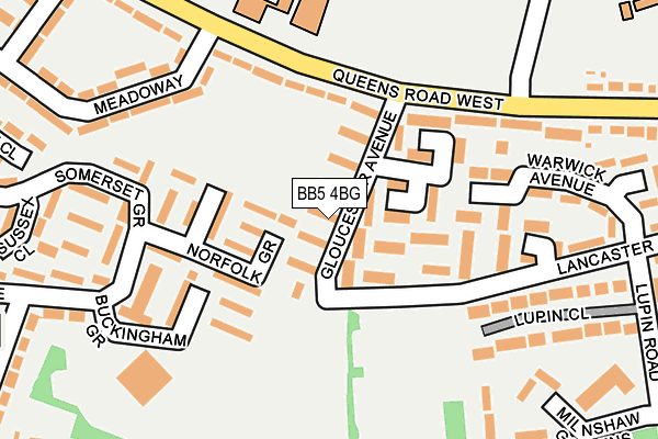 BB5 4BG map - OS OpenMap – Local (Ordnance Survey)