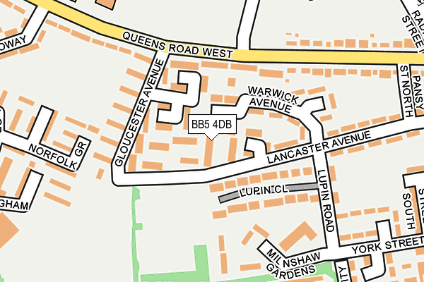 BB5 4DB map - OS OpenMap – Local (Ordnance Survey)