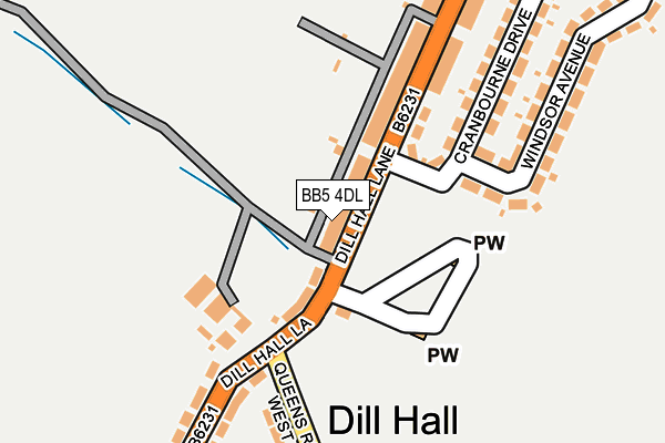 BB5 4DL map - OS OpenMap – Local (Ordnance Survey)