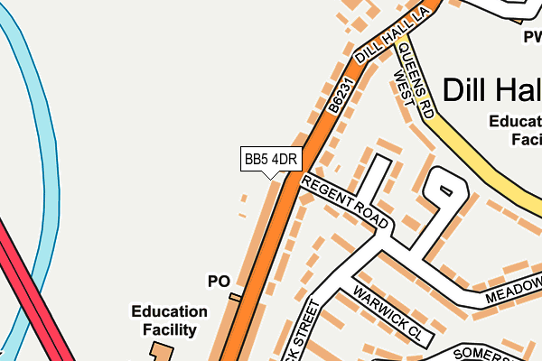 BB5 4DR map - OS OpenMap – Local (Ordnance Survey)