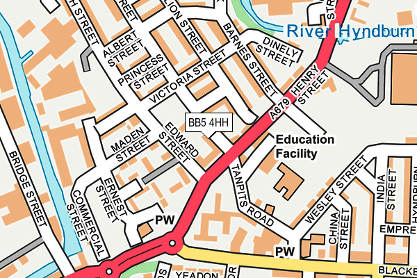 BB5 4HH map - OS OpenMap – Local (Ordnance Survey)