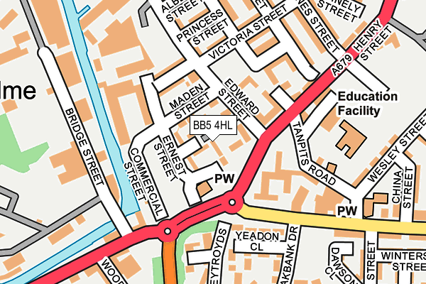 BB5 4HL map - OS OpenMap – Local (Ordnance Survey)